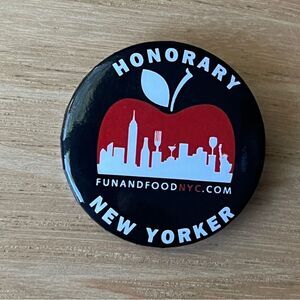 Honorary New Yorker New York FunAndFoodNyc.Com Pin